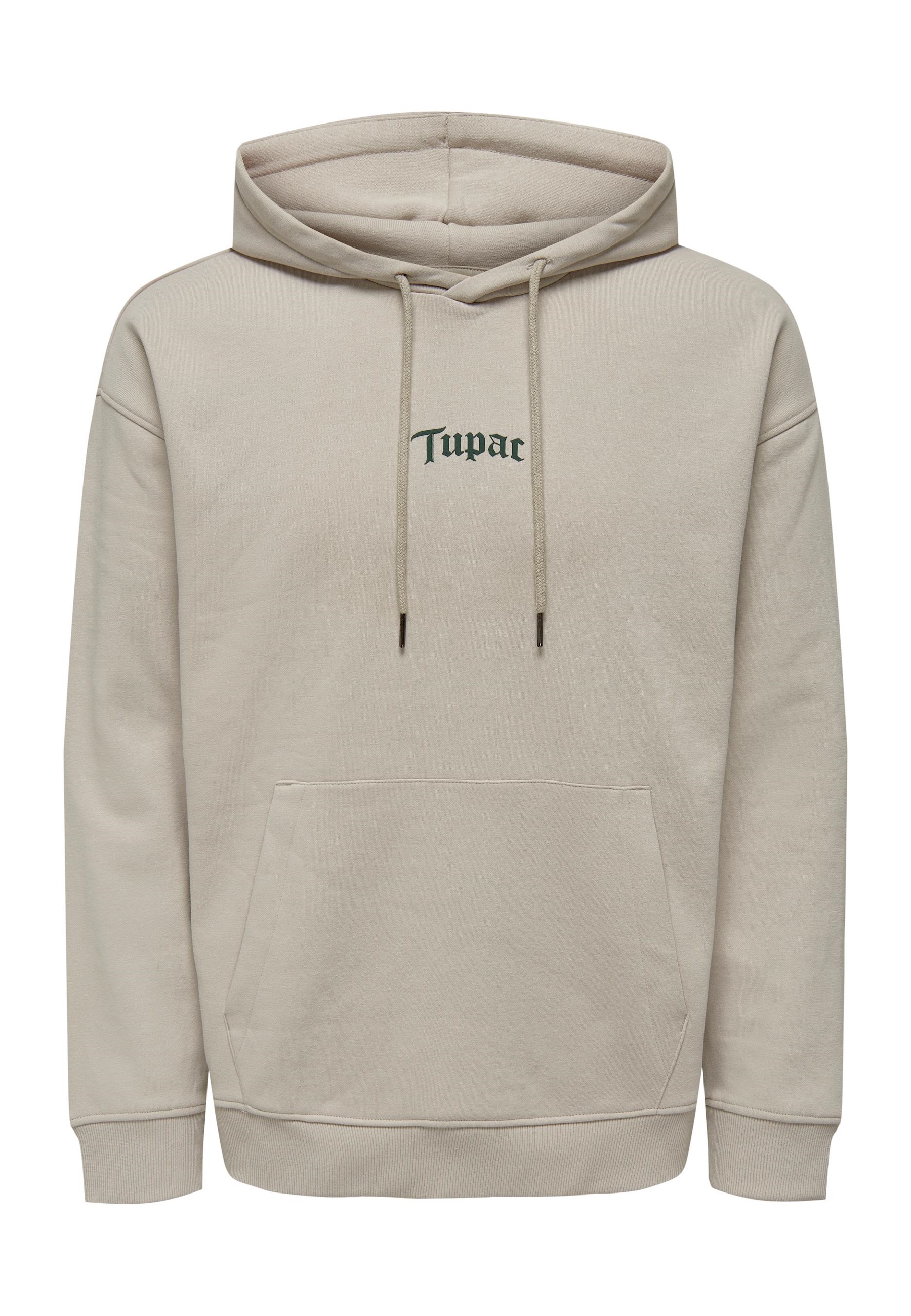 

Толстовка ONLY Hoodie 'Tupac', бежевый