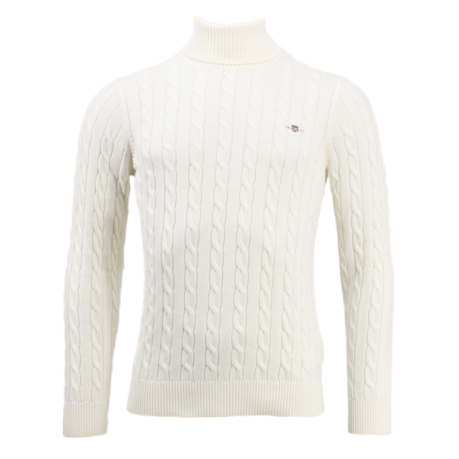 Пуловер Gant COTTON CABLE TURTLE NECK, кремовый