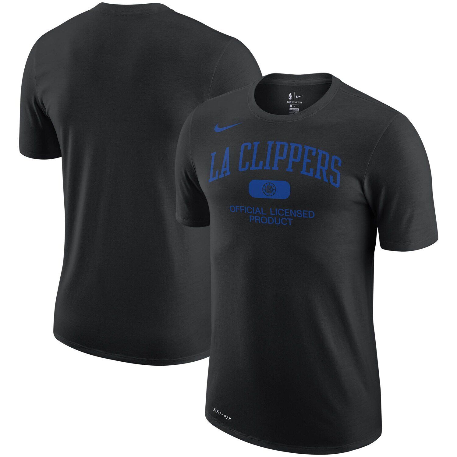 

Мужская черная футболка Nike LA Clippers Essential Heritage Performance