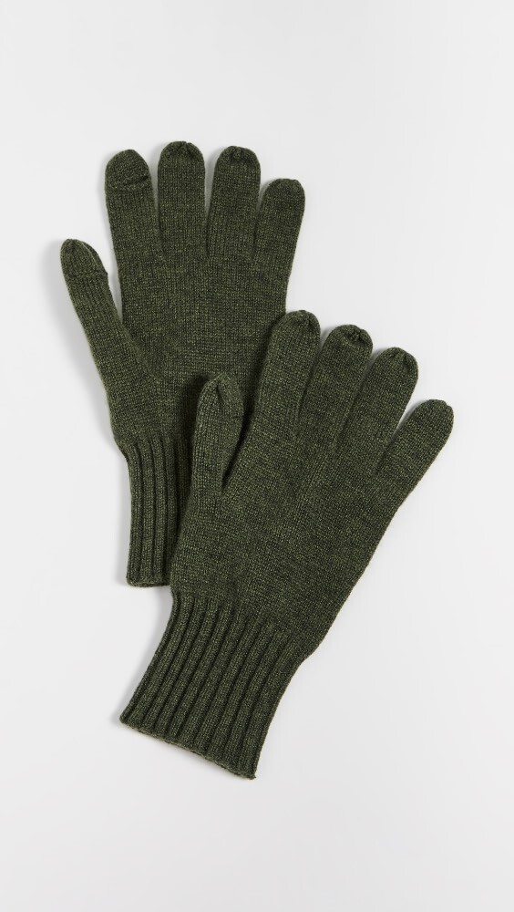 

Перчатки Carolina Amato Cashmere Texting, оливковый