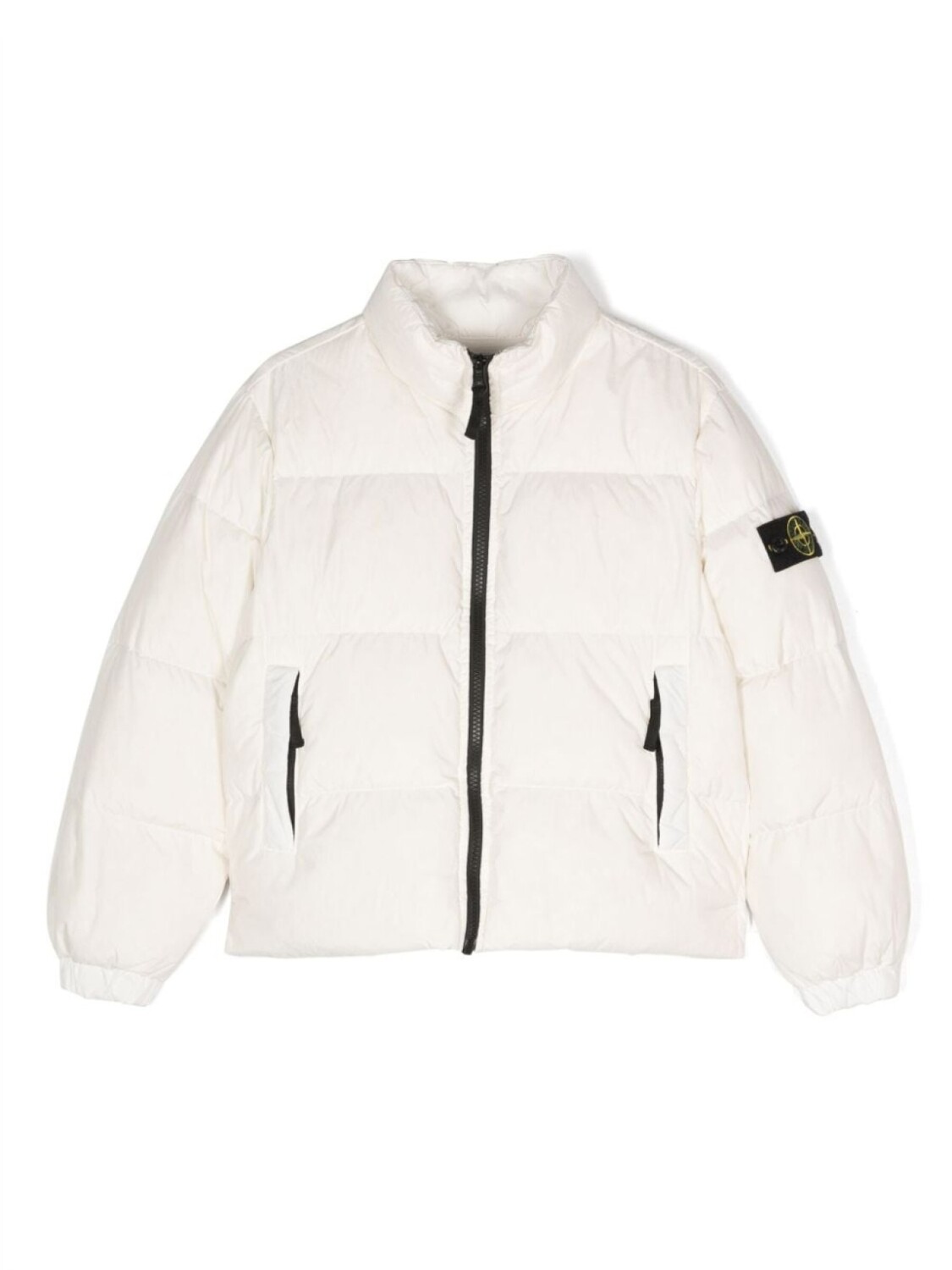 

Stone Island Junior пуховик с логотипом Compass, белый