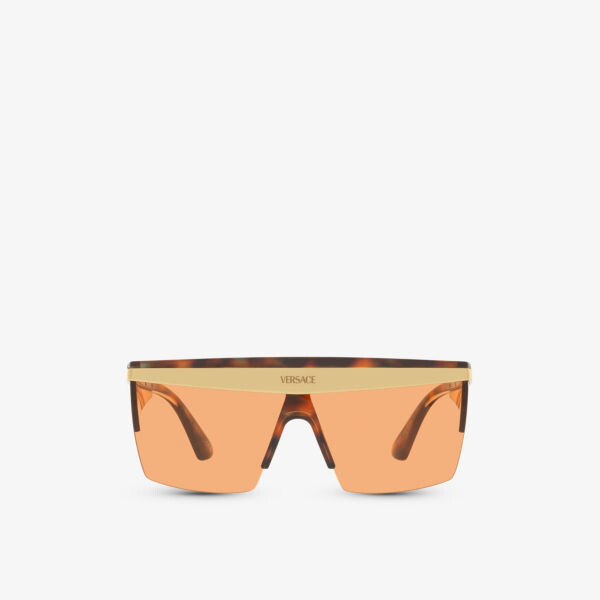 

VE2254 солнцезащитные очки в металлической оправе черепаховой расцветки Versace, коричневый