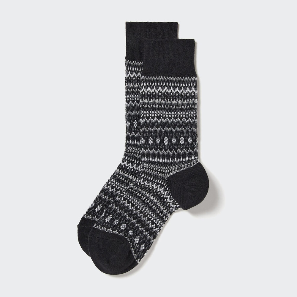 

Мужские носки Uniqlo HEATTECH длинные вязаные, черный