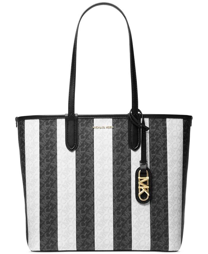 

Большая двусторонняя сумка-тоут с логотипом Eliza East West Michael Kors, черный