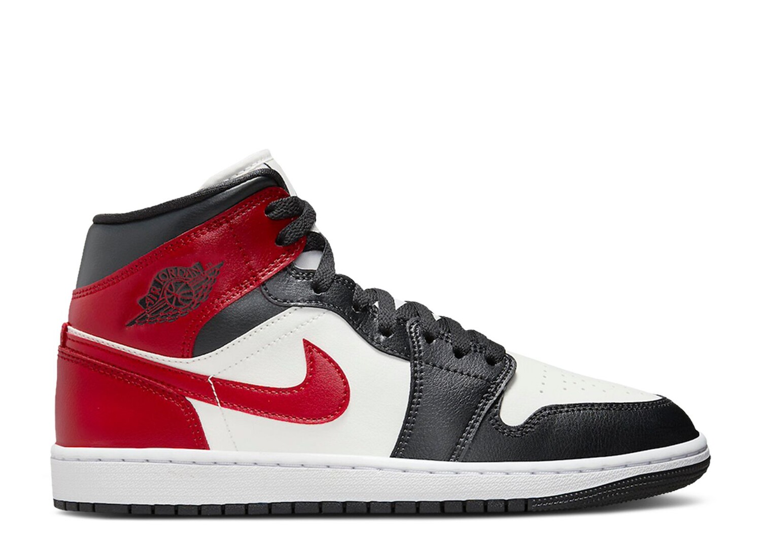 

Кроссовки Air Jordan Wmns Air Jordan 1 Mid 'Black Toe', красный