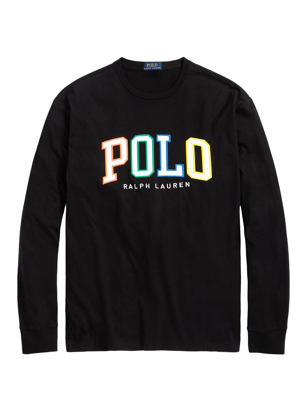 

Рубашка с длинными рукавами из джерси с логотипом Polo Ralph Lauren, черный