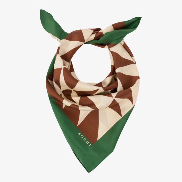 

Шарф carre с графичным принтом Soeur, цвет marron/vert