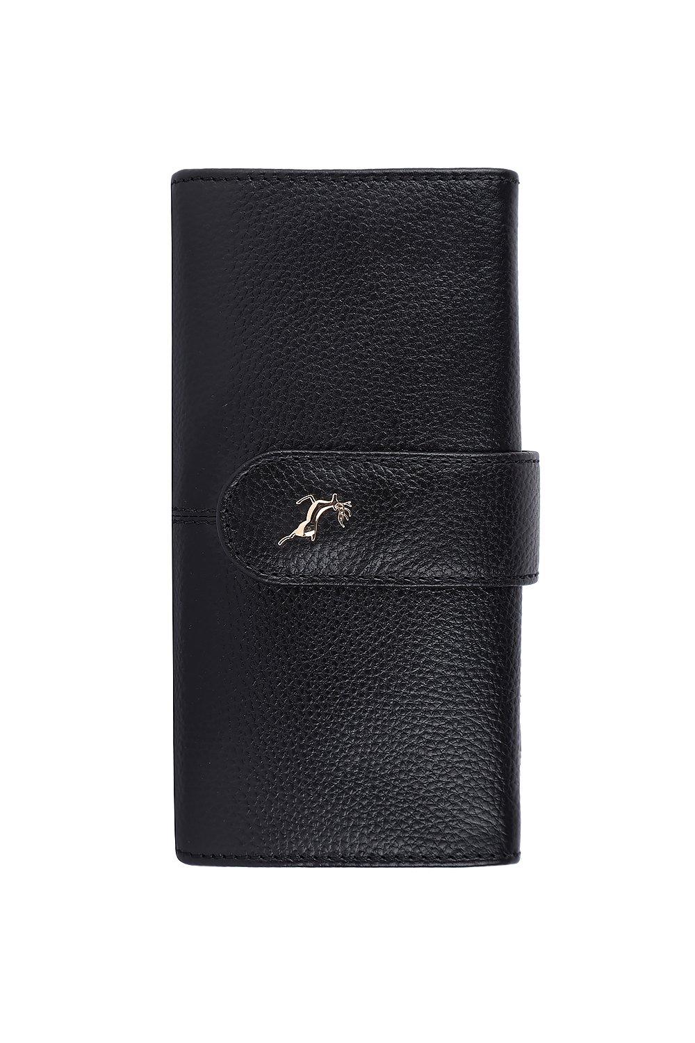 Большой кошелек Sherry из натуральной кожи с защитой RFID на 14 карт Ashwood Leather, черный