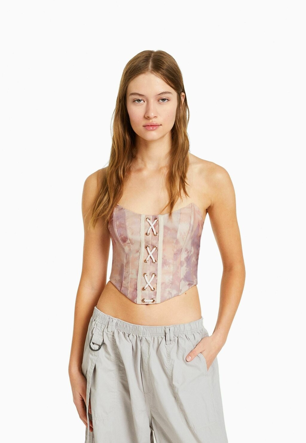 

Топ Bershka, светло-коричневый