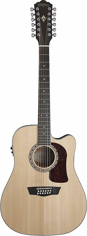 Акустическая гитара Washburn Dreadnought Cutaway 12-String Acoustic-Electric Guitar oscar schmidt od312ce b a 12 струнная электроакустическая гитара dreadnought цвет черный