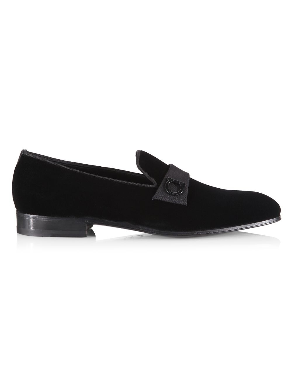 

Бархатные лоферы Gancio FERRAGAMO, черный