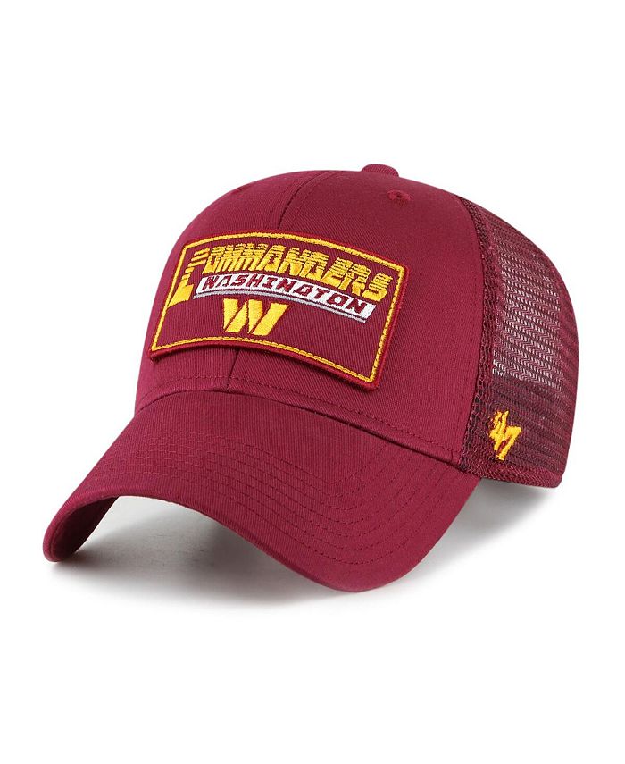 Бордовая регулируемая кепка для больших мальчиков и девочек Washington Commanders Levee MVP Trucker '47 Brand, красный