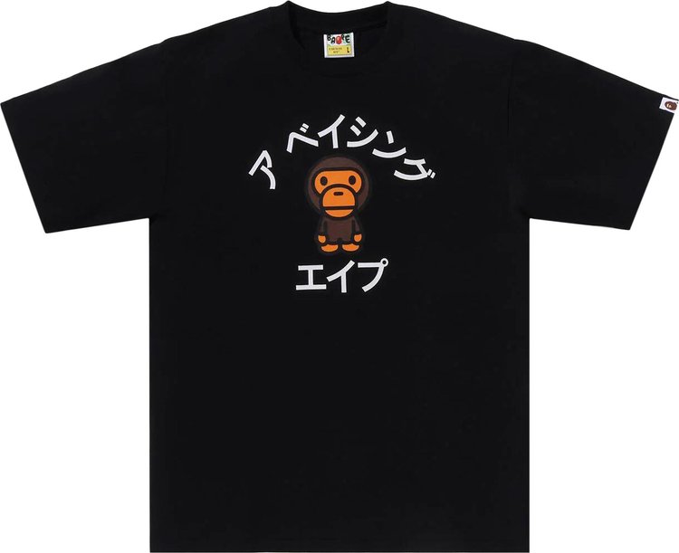 

Футболка BAPE Baby Milo College 'Black', черный