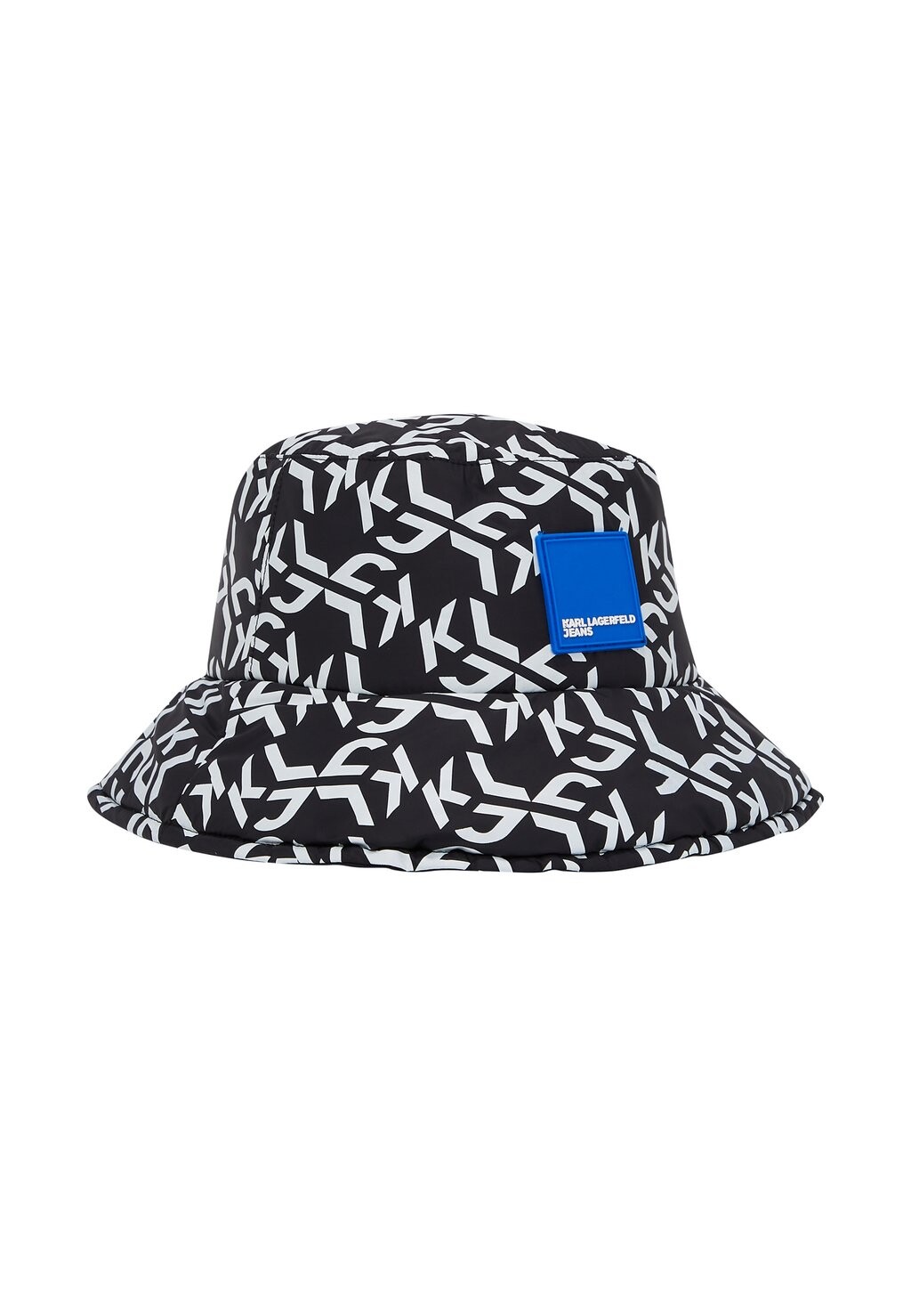 

Шапка PUFFY MONOGRAM ALL OVER PRINT BUCKET Karl Lagerfeld, черно-белый с принтом по всей поверхности