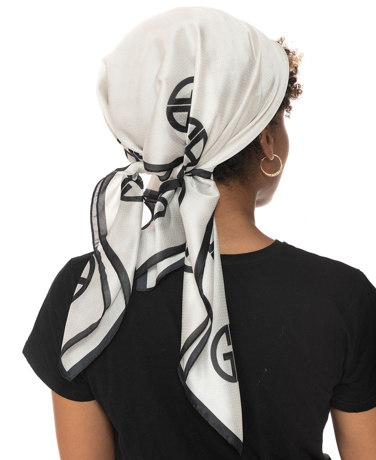 Женский шелковый квадратный шарф с фирменным логотипом Giani Bernini женский небольшой квадратный шарф luna