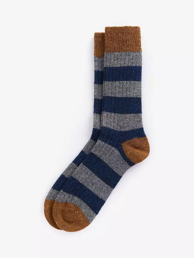 

Носки Barbour Houghton Stripe, цвет asphalt/navy
