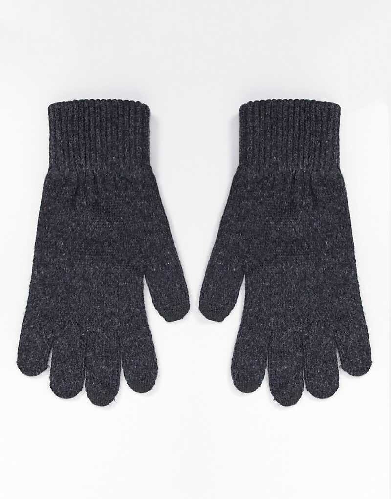 

ASOS DESIGN – перчатки из полиэстера для сенсорного экрана серого антрацита
