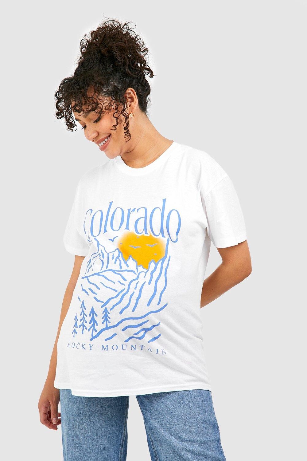 

Футболка с принтом colorado для материалов Boohoo, белый