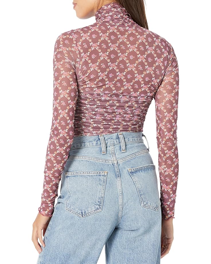 цена Боди Free People Under It All Printed Bodysuit, цвет Garnet Combo