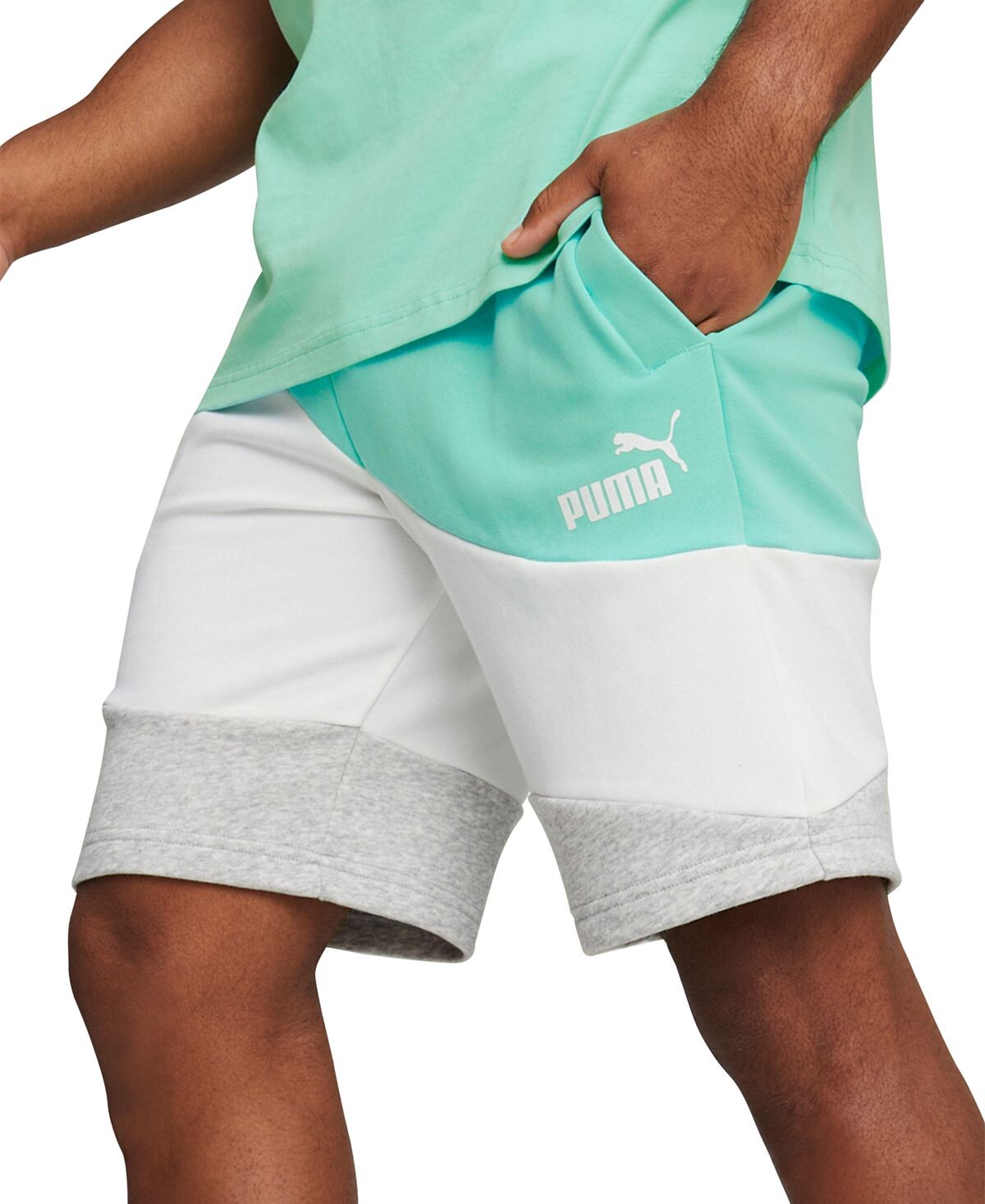

Мужские флисовые шорты Power с цветными блоками 9 дюймов Puma