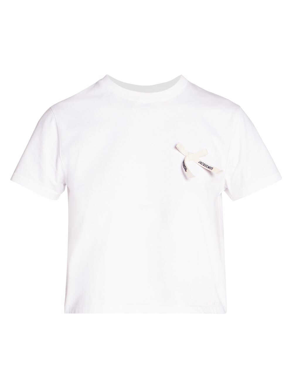 

Укороченная футболка из джерси Le Bow из хлопка Jacquemus, белый