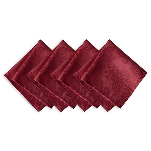 

Жаккардовые дамасские салфетки Elrene Barcelona, набор из 4 шт. Elrene Home Fashions, цвет Red