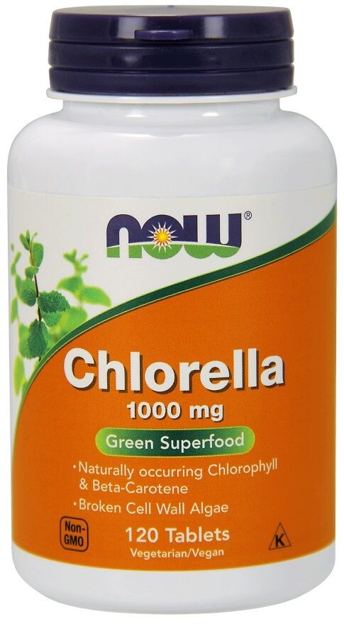 

Препарат для очищения организма Now Foods Chlorella 1000 mg, 120 шт