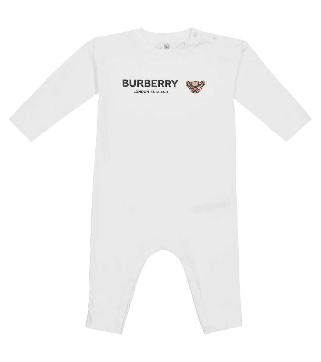 

Хлопковый комбинезон baby thomas bear Burberry, белый