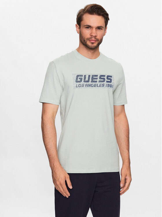 

Футболка узкого кроя Guess, синий