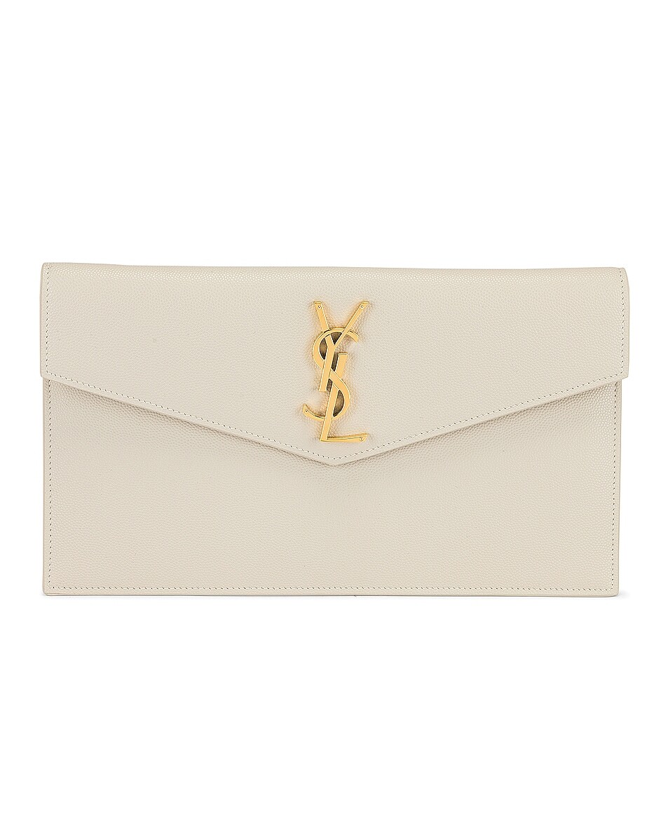 

Сумка-клатч Saint Laurent Uptown Pouch, цвет Crema Soft
