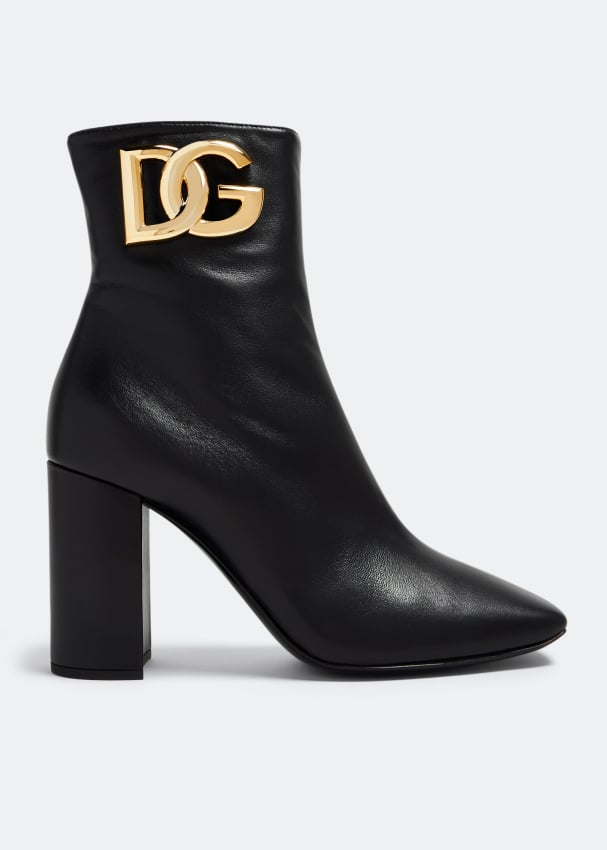 цена Ботинки Dolce&Gabbana Leather Ankle, черный