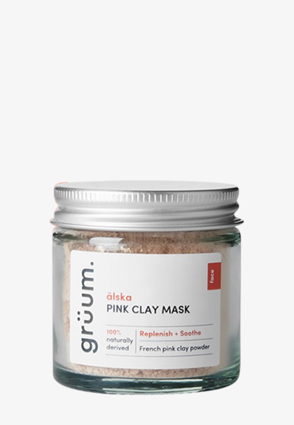 

Маска для лица Älska Pink Clay Face Mask grüum, цвет silver coloured black