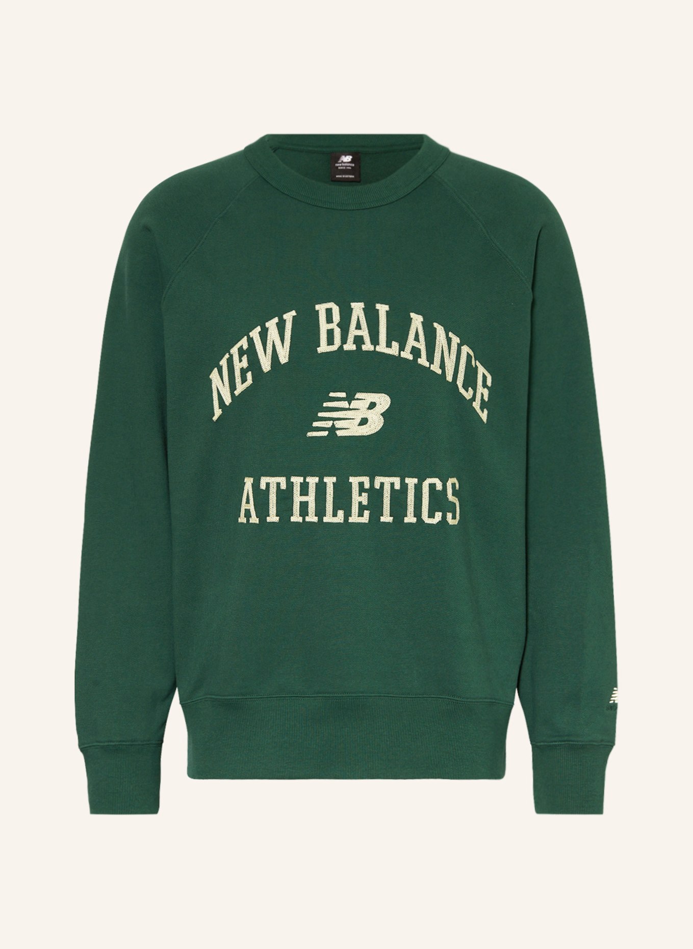 

Толстовка оверсайз new balance ATHLETICS VARSITY, зеленый