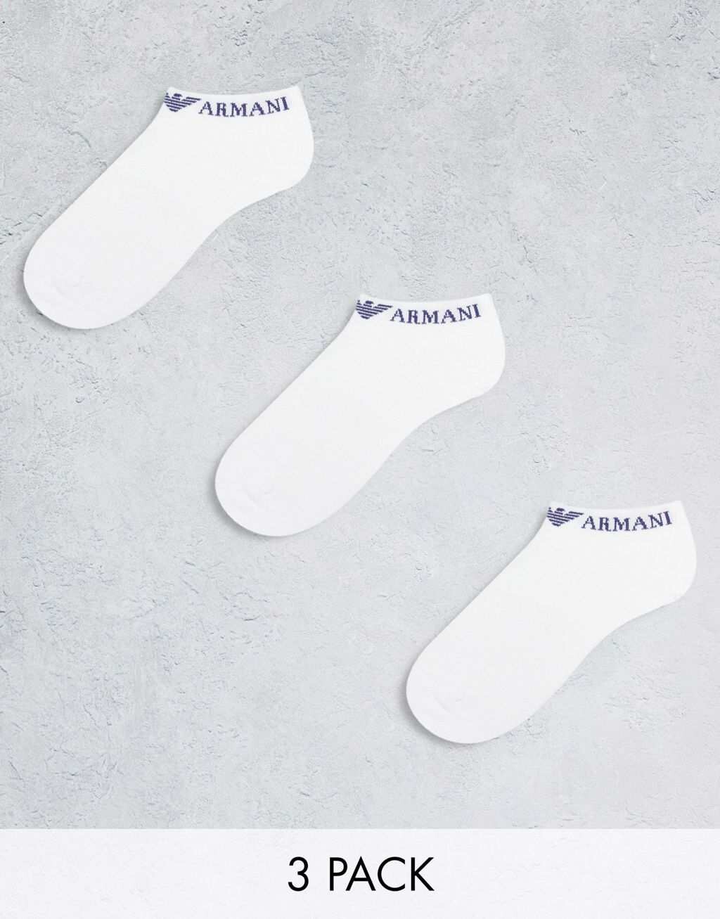 

Комплект из трех белых носков с логотипом Emporio Armani Bodywear