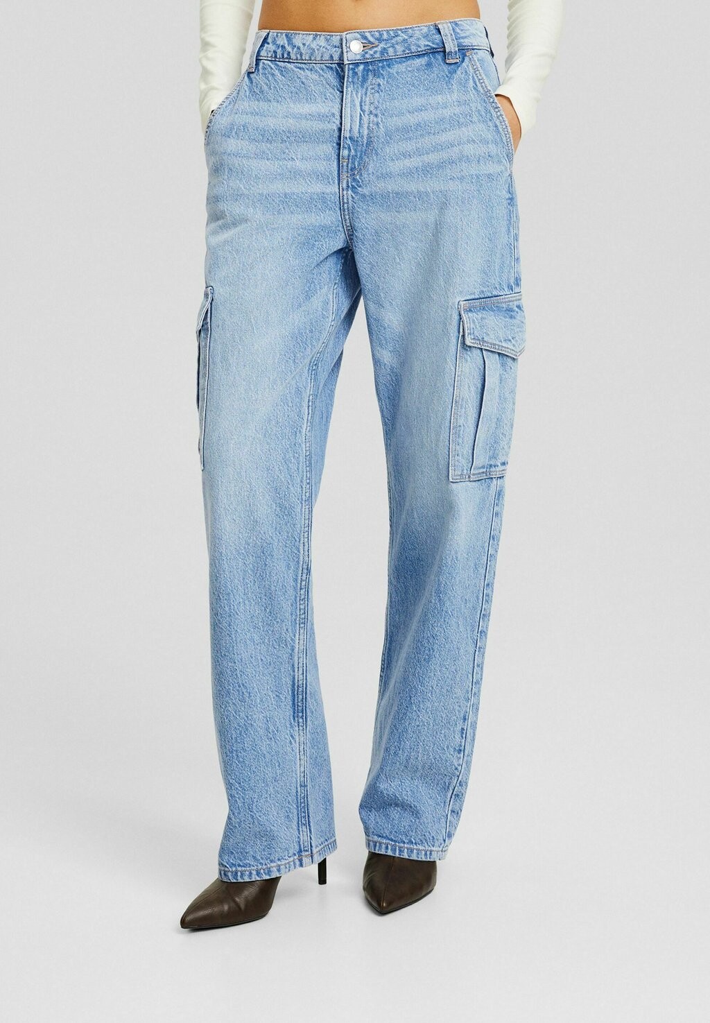 

Джинсы-сигареты Bershka, синий деним