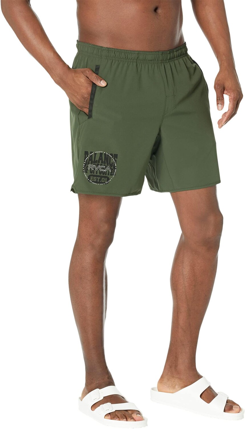 

Эластичные шорты для йоги RVCA, цвет Dark Olive
