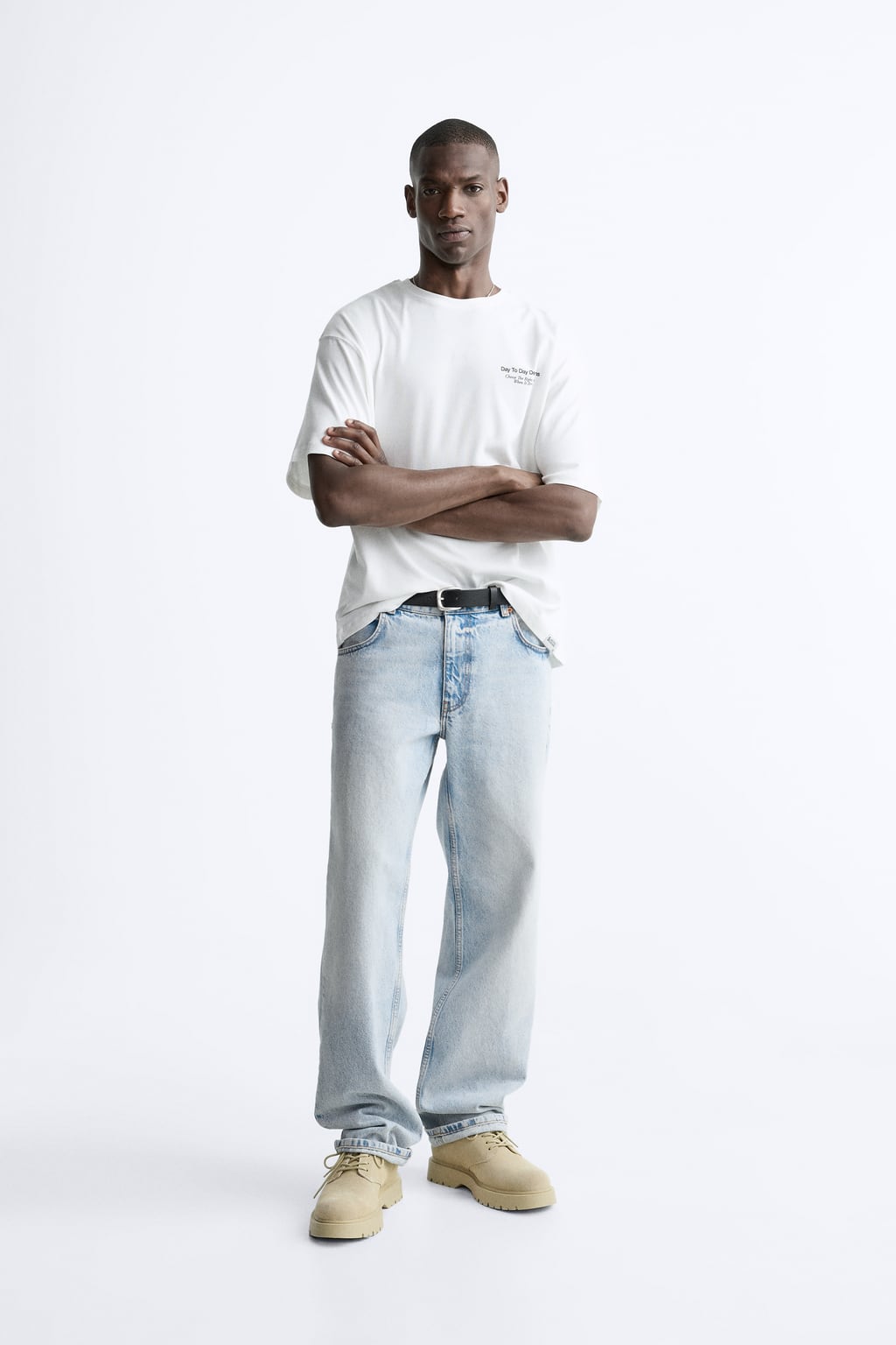 

Футболка с фотопринтом ZARA, белый