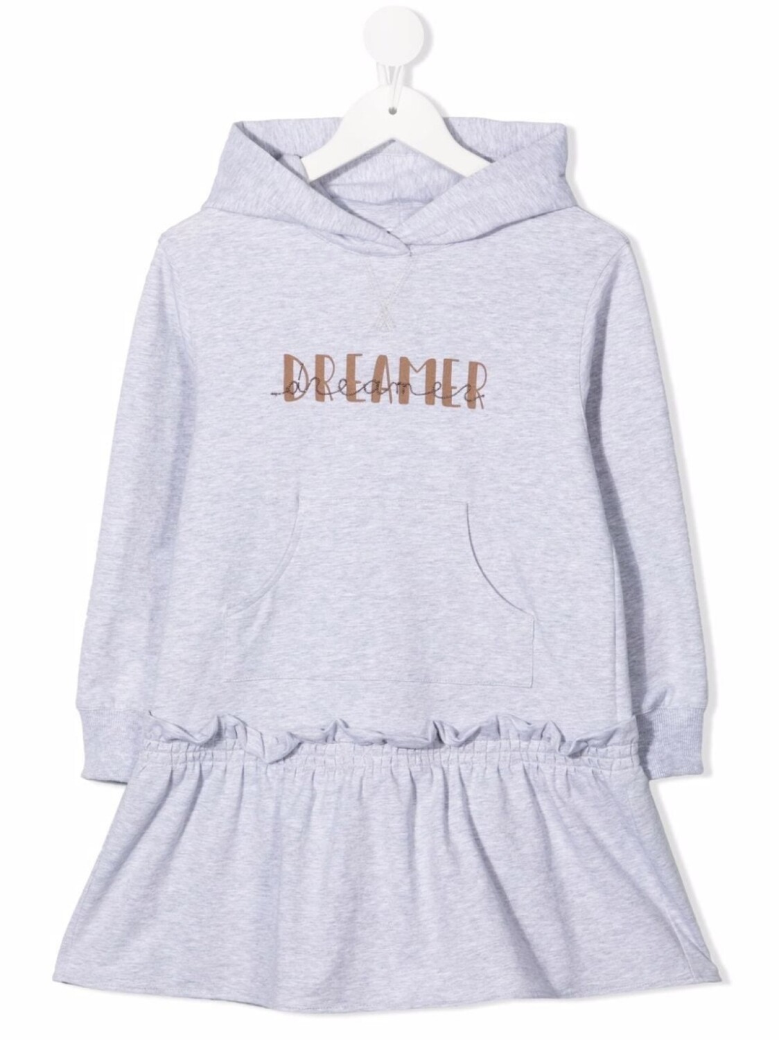 

Brunello Cucinelli Kids платье-худи Dreamer, серый