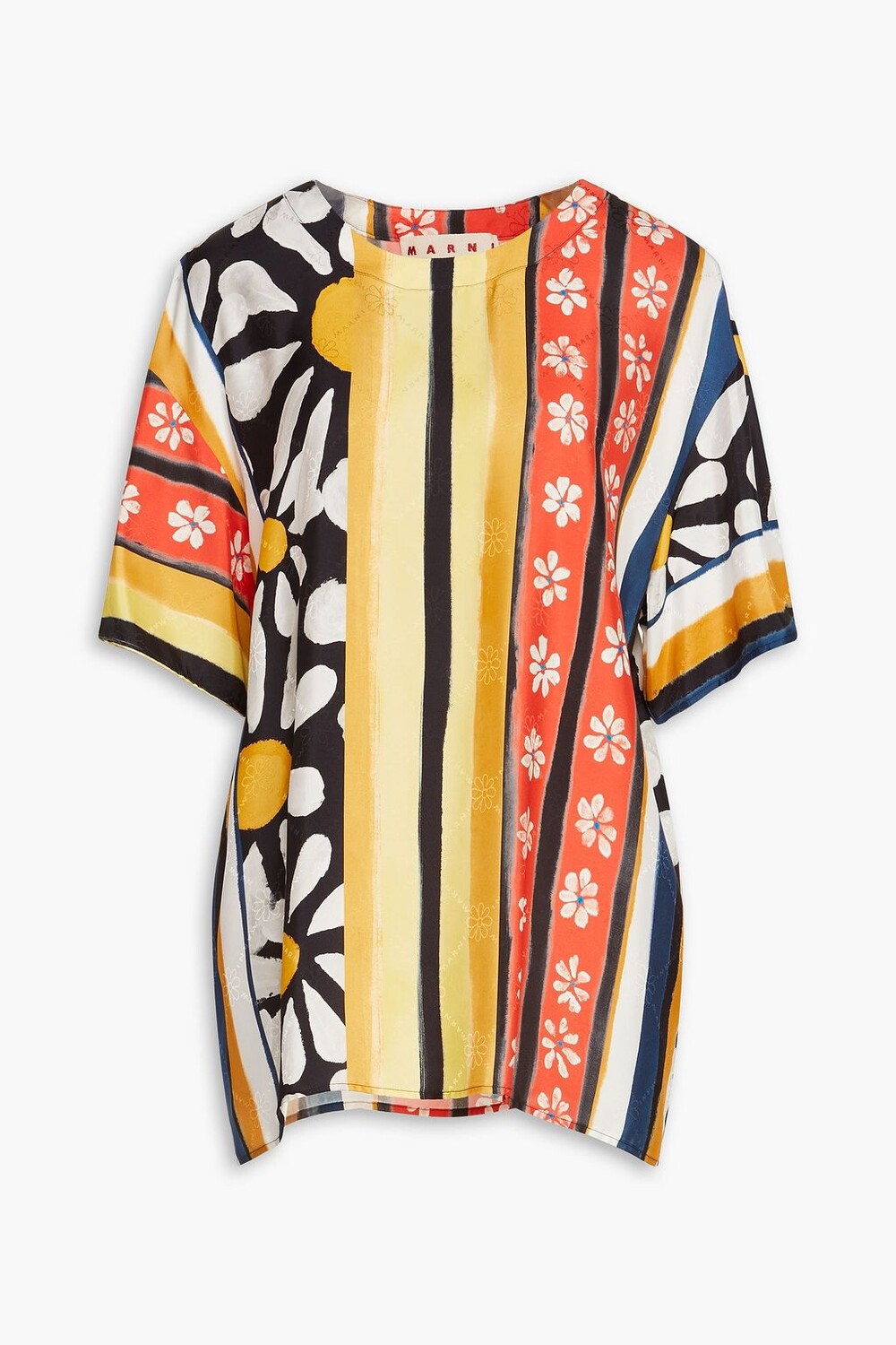 

Жаккардовый топ с принтом MARNI, желтый