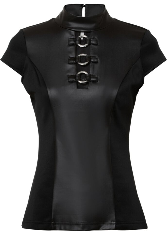 

Рубашка с металлическими кольцами Bodyflirt Boutique, черный