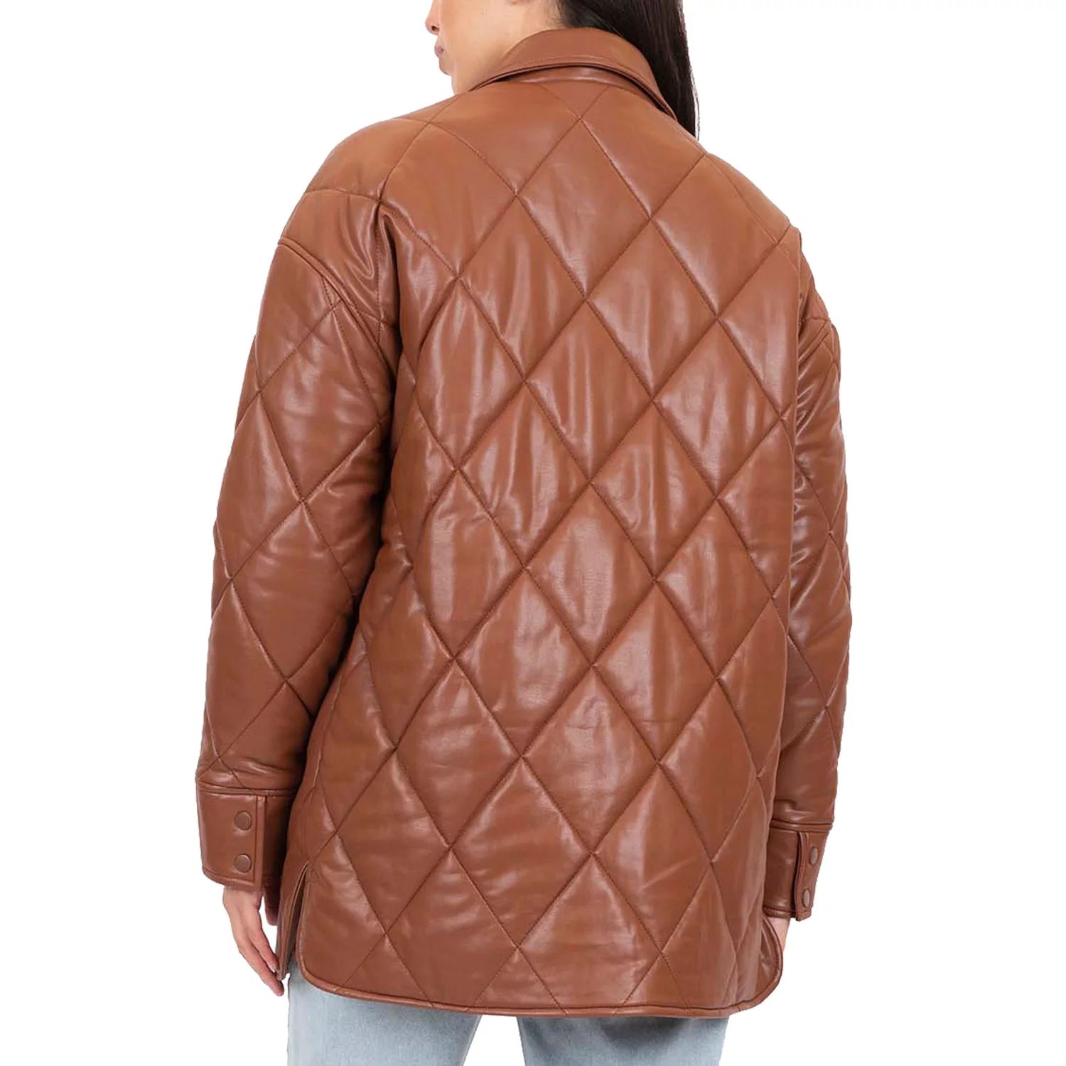 Стеганая куртка-рубашка из искусственной кожи для подростков Coffee Shop Coffee Shop