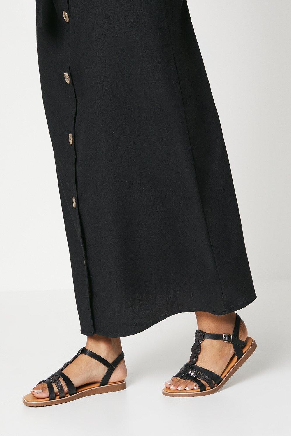 

Хорошо для подошвы: сандалии Mischa Twist из смешанного материала спереди Dorothy Perkins, черный