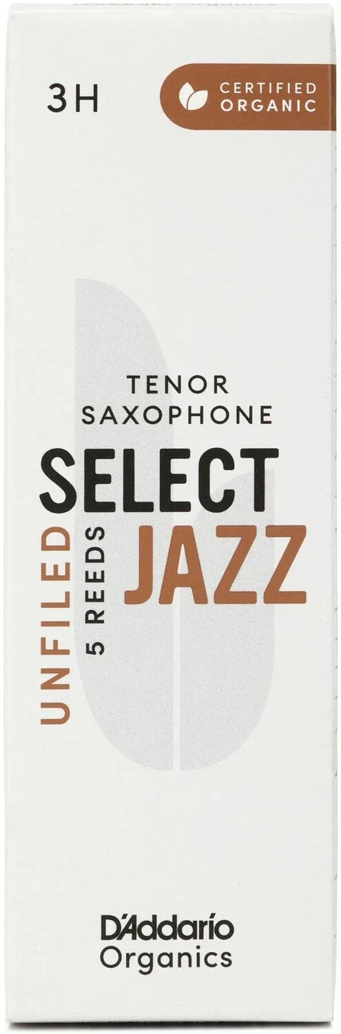 

D'Addario Organics Select Jazz Необшитые трости для тенор-саксофона — 3 жестких (5 шт.)