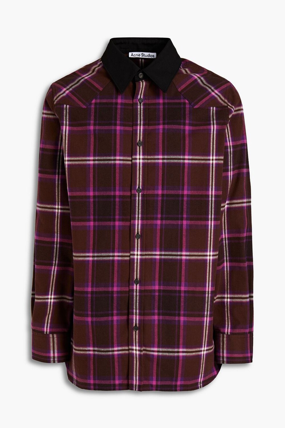 

Фланелевая рубашка в клетку ACNE STUDIOS, шоколад