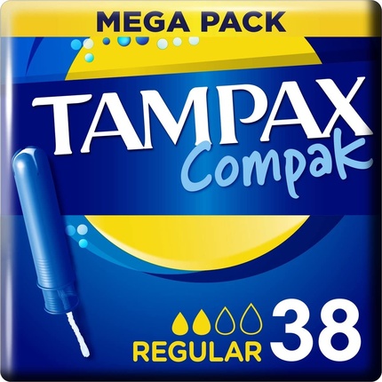 Тампоны Tampax Compak Regular с аппликатором, 38 шт. тампоны compak regular с аппликатором 16 шт