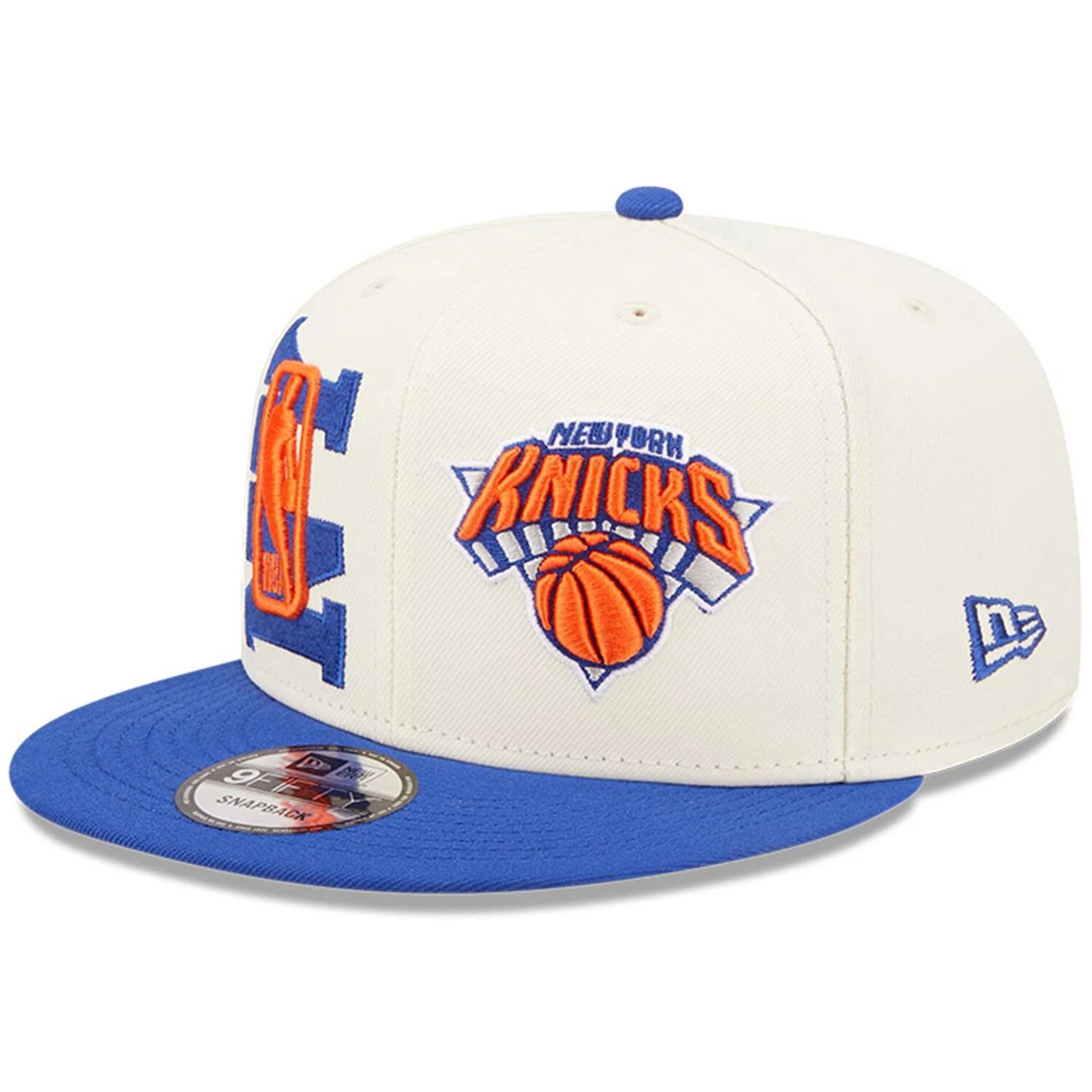 

Мужская регулируемая кепка New Era кремового/синего цвета New York Knicks NBA Draft 9FIFTY 2022 Snapback