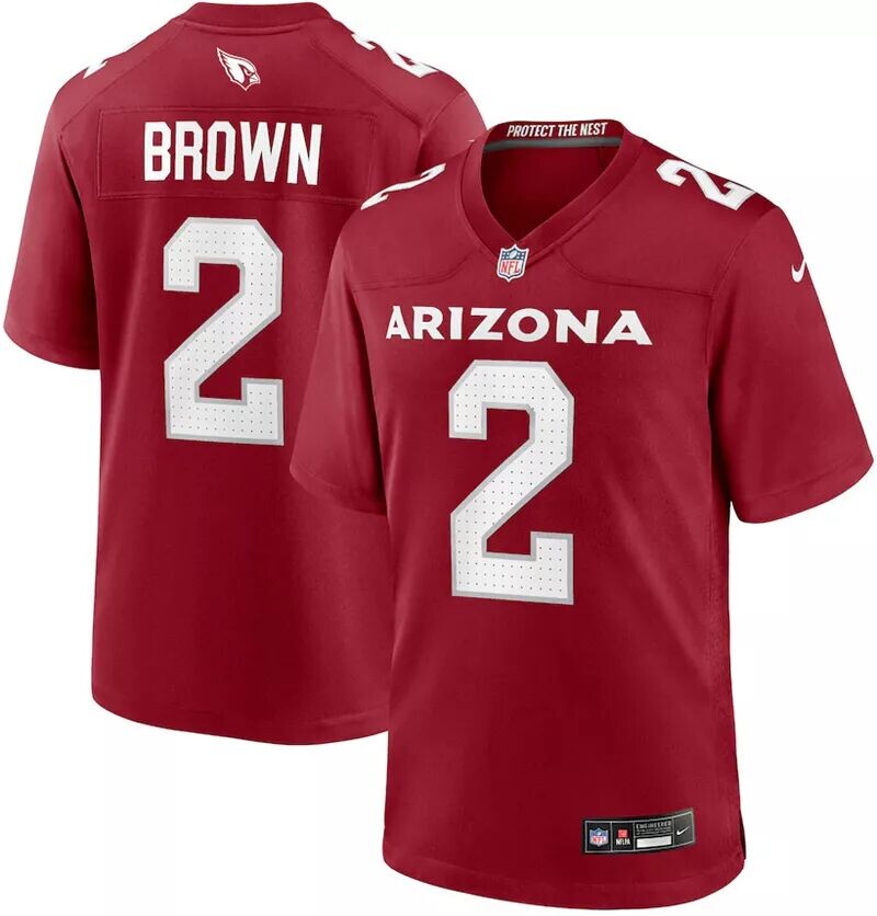 

Красная игровая майка Nike Youth Arizona Cardinals Marquise Brown #2