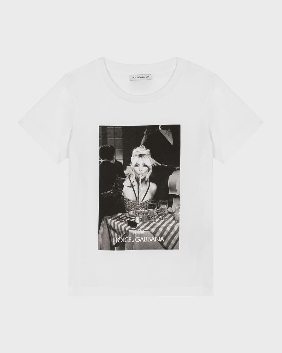 

Футболка с изображением Ким Кардашьян для девочек, размер 8–14 Dolce&Gabbana
