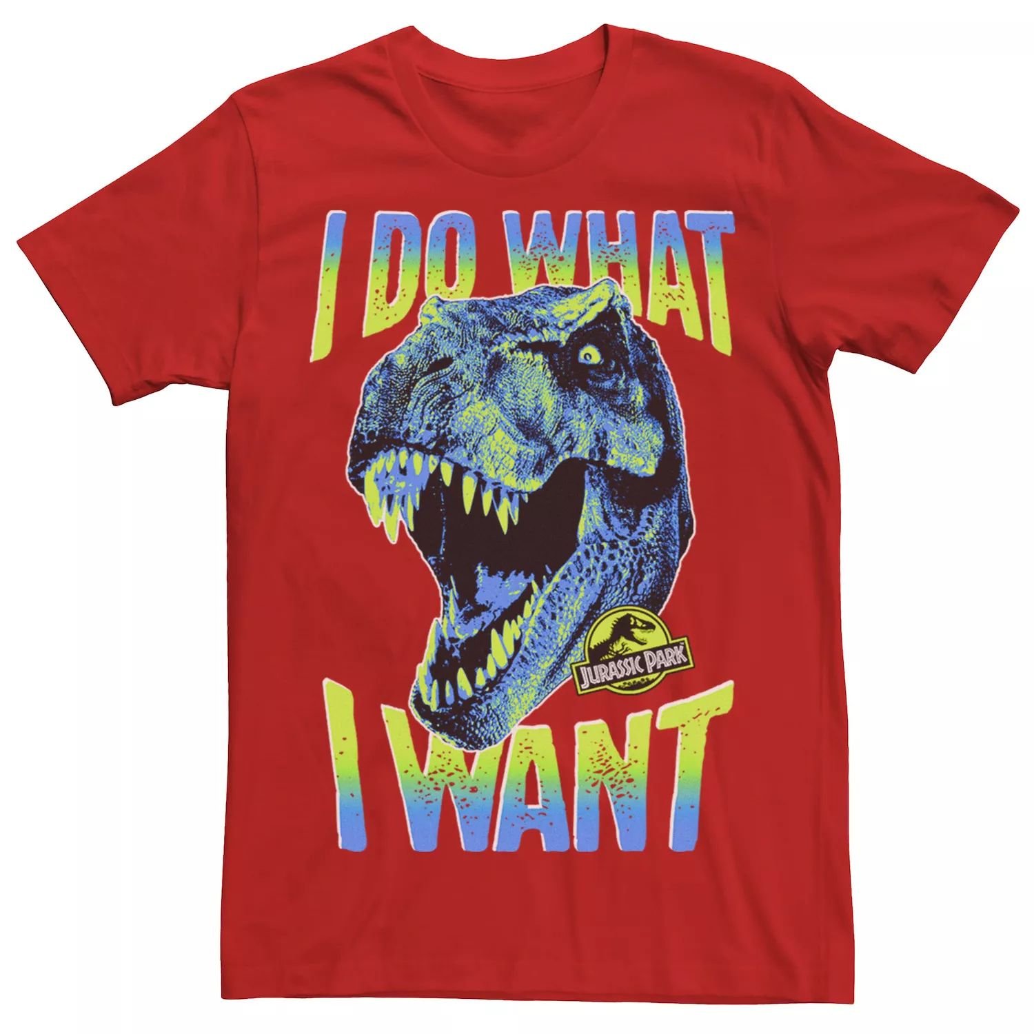 

Мужская футболка Jurassic Park T-Rex I Do What I Want Licensed Character, красный