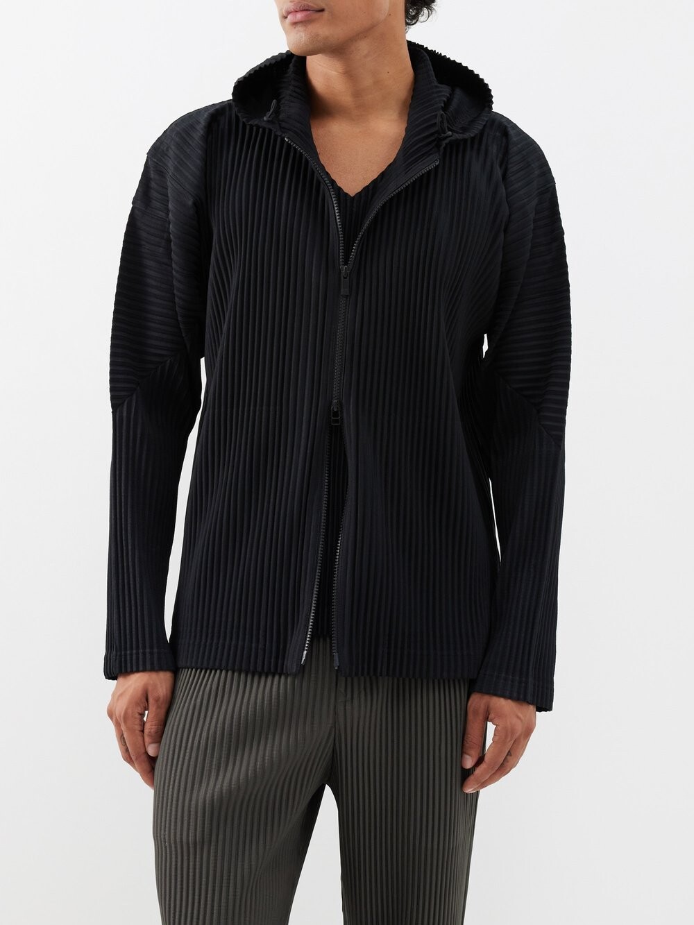 

Худи со складками Homme Plissé Issey Miyake, черный